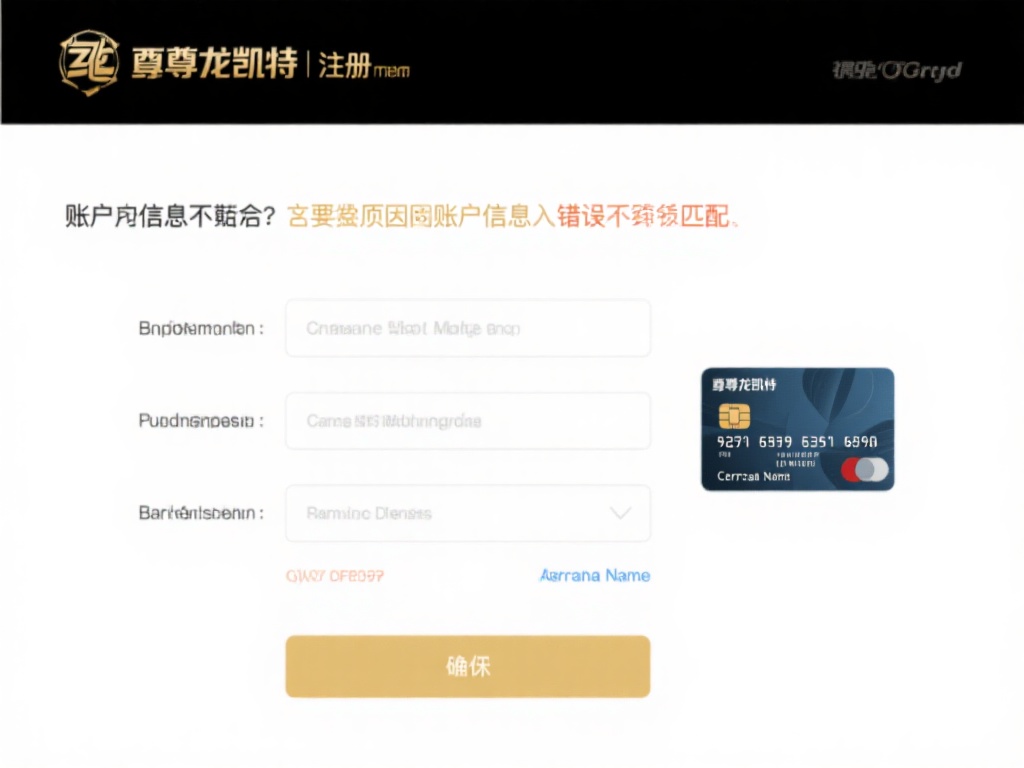 账户信息不符：最常见的原因是账户信息错误或不匹配。