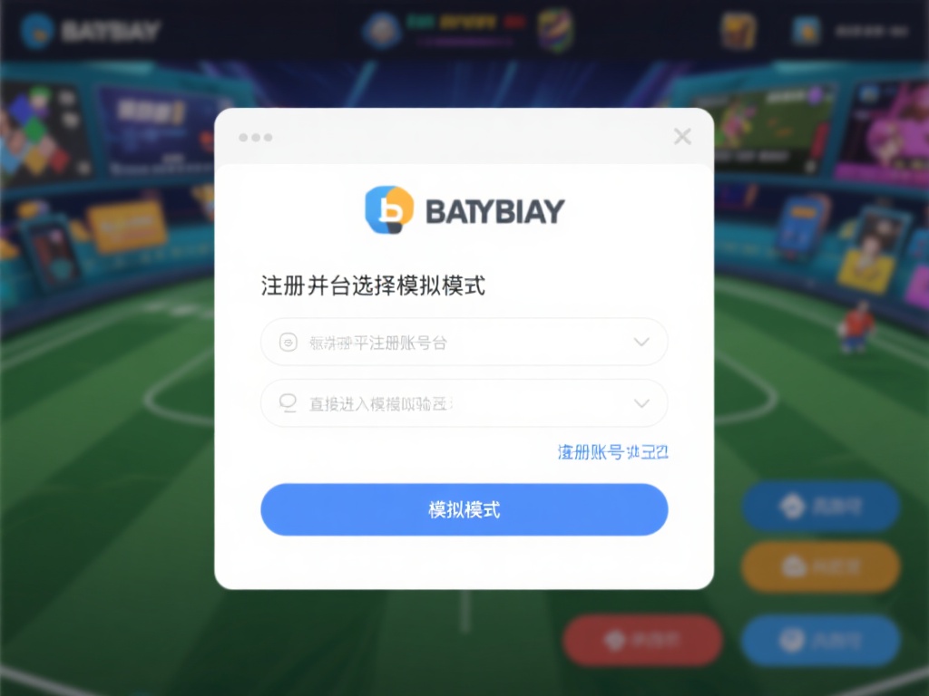 注册并选择模拟模式
通常在平台注册账号后，会有模